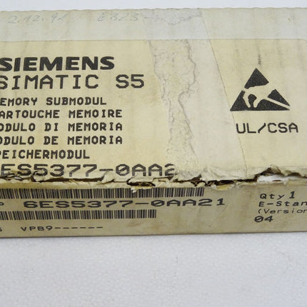 Siemens Simatic S5 memory Submodul 6ES5377-0AA21 / Neu OVP - Maranos.de