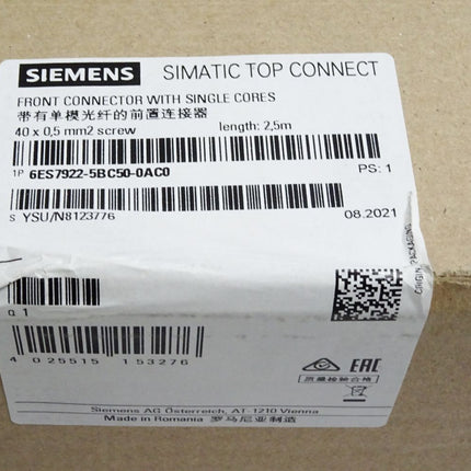 Siemens Simatic Top Connect 6ES7922-5BC50-0AC0 6ES7 922-5BC50-0AC0 / Neu OVP versiegelt - Maranos.de