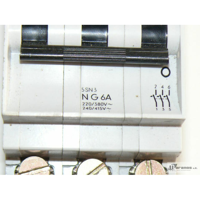 Siemens 5SN3 N G 6A Sicherungsautomaten 3polig Leitungsschutzschalter - Maranos.de