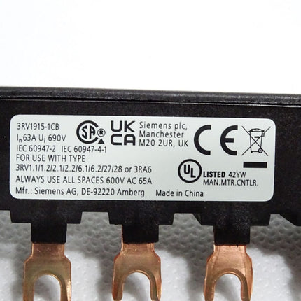 Siemens 3RV1915-1CB 3-Phasen-Sammelschiene / Neu - Maranos.de