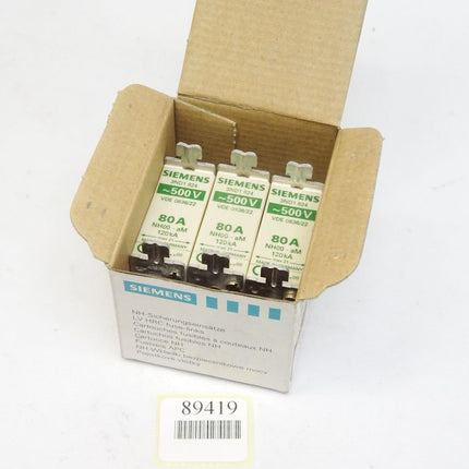 Siemens 3N1824 80A NH00 / Inhalt : 3 Stück / Neu OVP - Maranos.de