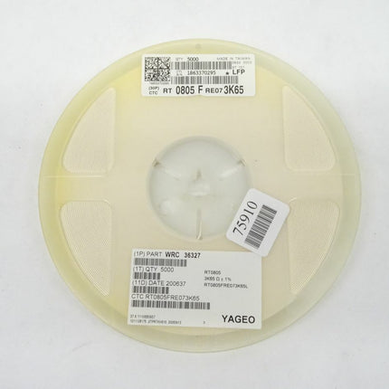5000x YAGEO WRC36327 / CTC RT0805FRE073K65 / RT0805 Widerstände - Maranos.de