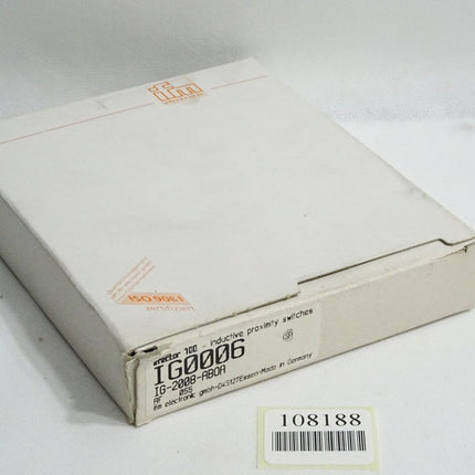 Ifm electronic Induktiver Sensor Efector 100 IG0006 IG-2008-ABOA / Neu OVP - Maranos.de