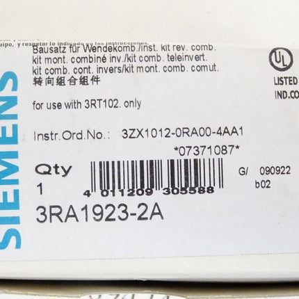 Siemens Bausatz für Wendekombination / 3RA1923-2A / Neu OVP - Maranos.de
