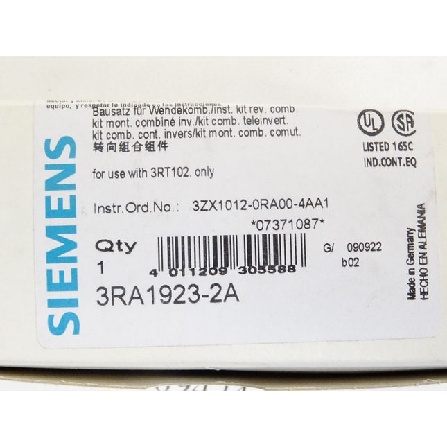 Siemens Bausatz für Wendekombination / 3RA1923-2A / Neu OVP - Maranos.de