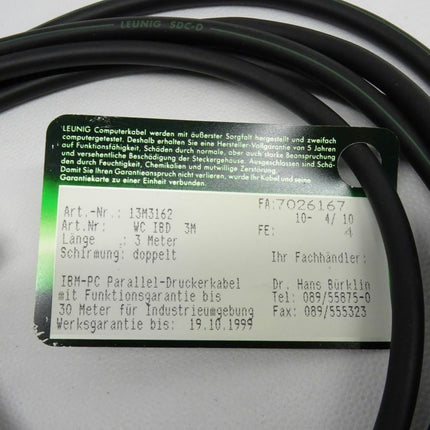 LEUNIG SDC-D 13M3162 (3 Meter) IMP-PC Parallel-Druckerkabel WC IBD 3M NEU - Maranos.de