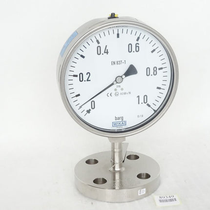 Wika Manometer nach EN 837-1 mit angebautem Druckmittler 0...+1 barg / 9226.01 990.26 / Neu - Maranos.de