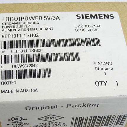 Siemens LOGO! Power 6EP1311-1SH02 6EP1 311-1SH02 Neu OVP versiegelt - Maranos.de