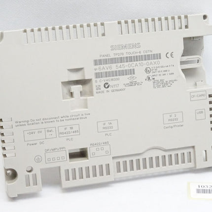 Siemens Backcover Rückschale Panel TP270 Touch-6 CSTN 6AV6545-0CA10-0AX0 6AV6 545-0CA10-0AX0 - Maranos.de