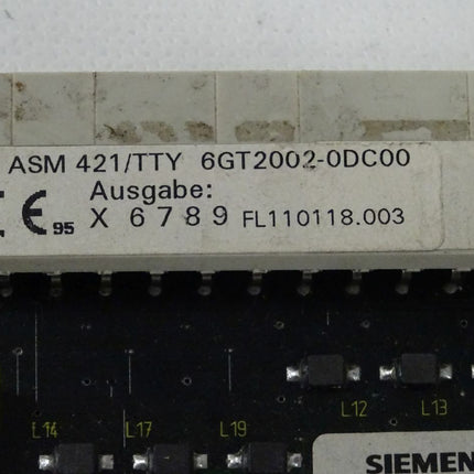 Siemens 6GT2002-0DC00 ASM 421/TTY A: 5 FL110118.003 Interface Modul - Maranos.de