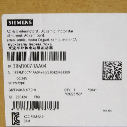 Siemens AC Halbleitermotorstarter 3RM1007-1AA04 / Neu OVP - Maranos.de