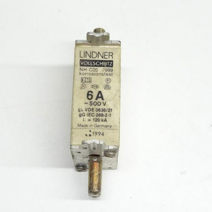 Lindner NH-C00 Sicherung 500V / 6A / 7999 / VDE0636/21 - Maranos.de