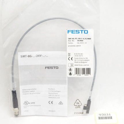 Festo Proximity Switch SMT-8G-PS-24V-E-0,3Q-M8D 547860 / Neu OVP - Maranos.de