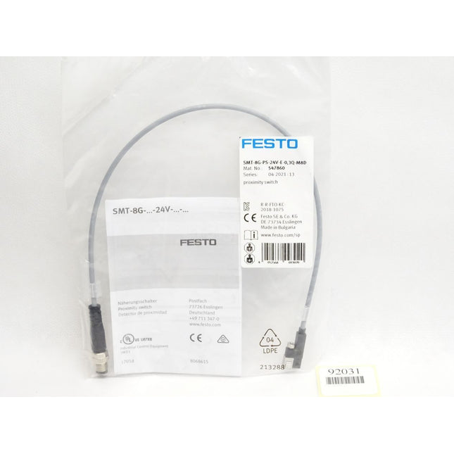 Festo Proximity Switch SMT-8G-PS-24V-E-0,3Q-M8D 547860 / Neu OVP - Maranos.de