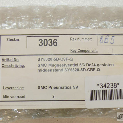 NEU SMC SY5320-5D-C8F-Q 5-Wege-Magnetventil 5/3 24VDC - Maranos.de