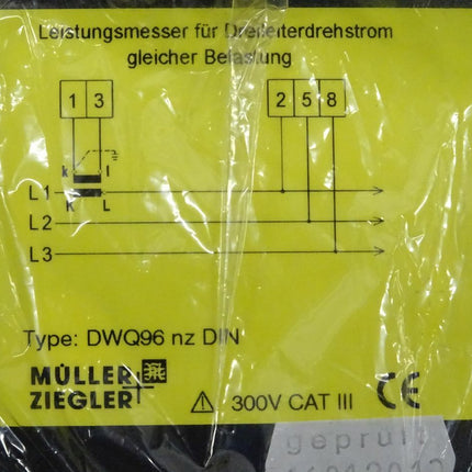 Müller Ziegler DWQ96 nz DIN NEU/OVP versiegelt - Maranos.de