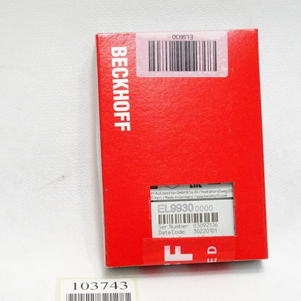 Beckhoff EL9930 PROFIsafe-Segment-Abschlussklemme / Neu OVP versiegelt - Maranos.de