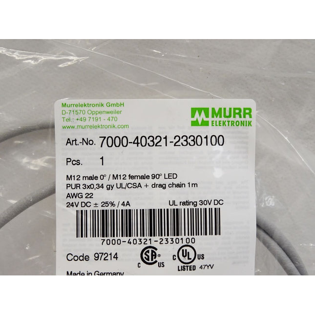 Murr Elektronik Kabel 7000-40321-2330100 / Neu OVP - Maranos.de