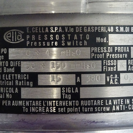 Wika Ettore Cella MWZTTUN Druckschalter 0/4mH2O / Neu - Maranos.de