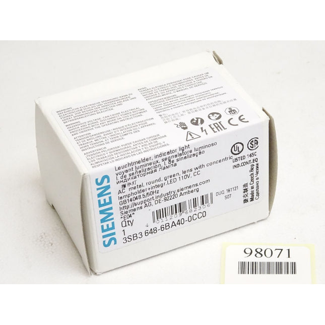 Siemens Leuchtmelder grün 3SB3648-6BA40-0CC0 3SB3 648-6BA40-0CC0 / Neu OVP - Maranos.de