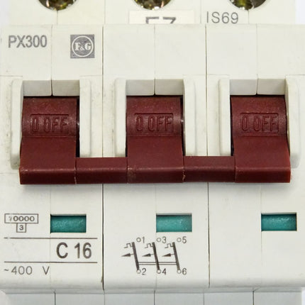 F&G Leitungsschutzschalter PX300 C16 400V - Maranos.de