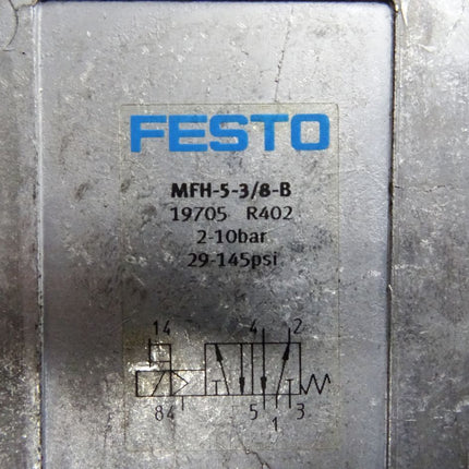 Festo Ventilinsel mit Gehäuse Magnetventil MFH-5/3E-3/8-B 19708 + 19705 MFH-5-3/8-B - Maranos.de