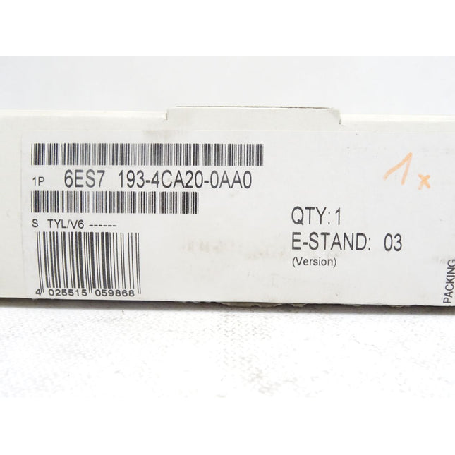 Siemens 6ES7193-4CA20-0AA0 / 6ES7 193-4CA20-0AA0 / Inhalt : 1 Stück / Neu OVP - Maranos.de