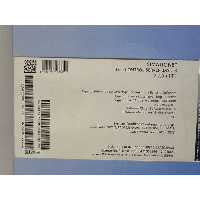 Siemens 6NH9910-0AA20-0AA0 TELECONTROL SERVER BASIC 8 (mit License Key) / Neu OVP - Maranos.de