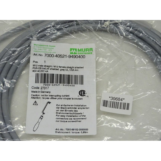 Murr Elektronik 7000-40521-9490400 / M12 Code 27317- NEU - Maranos.de