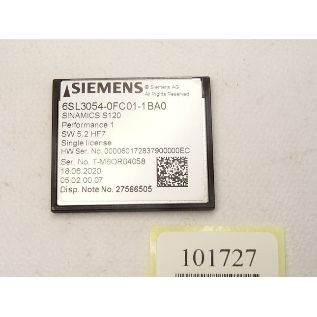 Siemens Sinamics S120 CompactFlash Card 6SL3054-0FC01-1BA0 - Maranos.de
