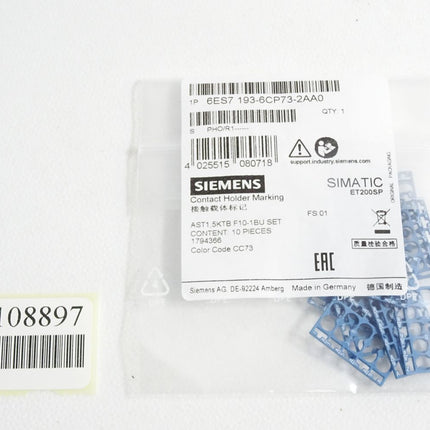 Siemens 6ES7193-6CP73-2AA0 6ES7 193-6CP73-2AA0  / Inhalt:10 Stück / Neu OVP versiegelt - Maranos.de