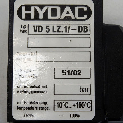 Hydac VD5LZ.1/-DB / Filter-Verschmutzungsanzeige / Neu - Maranos.de