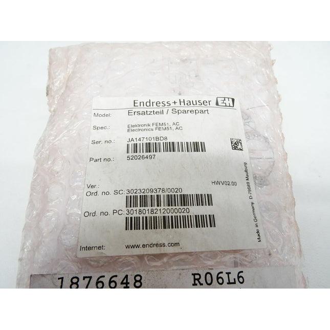 Endress+Hauser Elektronik FEM51, AC 2-Leiter / 52026497 / Neu OVP versiegelt - Maranos.de