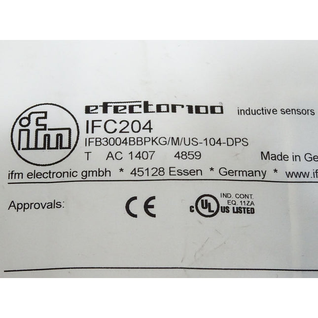 Ifm Electronic Efector100 IFC204 Induktiver Sensor IFB3004BBPKG/US-104 / Neu OVP - Maranos.de