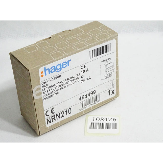 Hager Leitungsschutzschalter 10A 2P 25kA NRN210 464499 / Neu OVP - Maranos.de