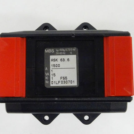 MBS ASK63.6 1500 / ASK 63.6 1500 Stromwandler Messwandler 01LF030701 / Neu-OVP - Maranos.de