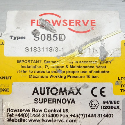 Flowserve Automax Ventil SISatex S085D S183118/3-1 - Maranos.de