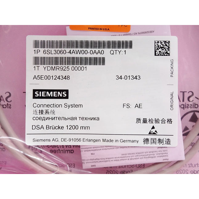 Siemens SINAMICS DRIVE-CLiQ Leitung 6SL3060-4AW00-0AA0 Connection System / Neu OVP - Maranos.de