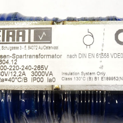 Getra Einphasen-Spartransformator 58604.12 200-220-240-265V auf 230V 3000VA - Maranos.de