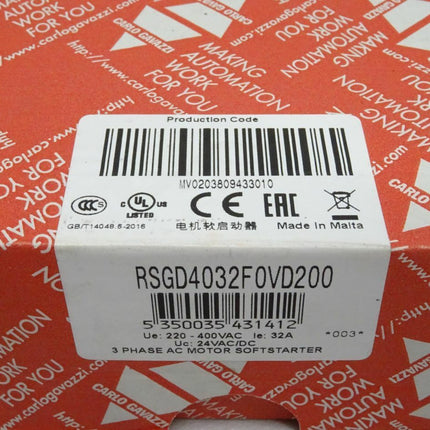 Carlo Gavazzi RSGD4032F0VD200 3 Phase AC Motor Soft Starter NEU-OVP - Maranos.de