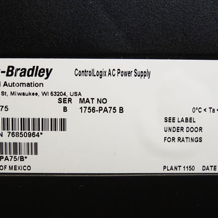 Allen-Bradley 1756-PA75 ControlLogix AC Power Supply / Neu - Maranos.de