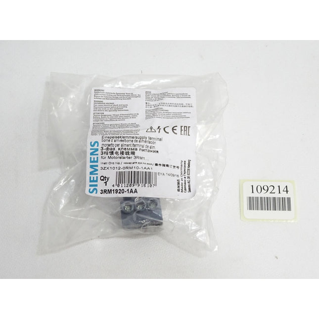 Siemens Einspeiseklemme 3RM1920-1AA / Neu OVP - Maranos.de