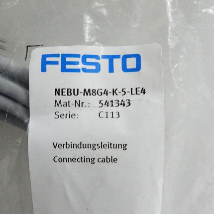 Festo 541343 NEBU-M8G4-K-5-LE4 Verbindungsleitung / Neu OVP - Maranos.de