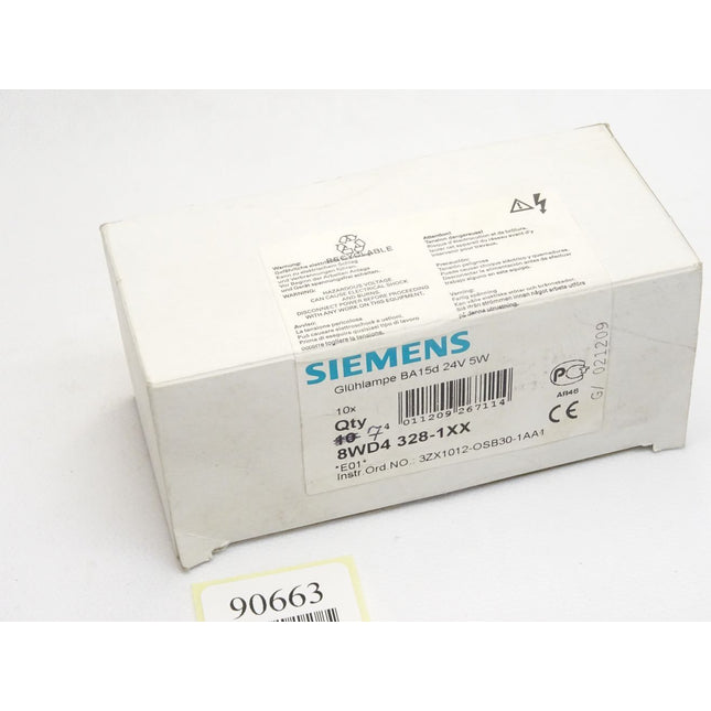 Siemens Glühlampe 8WD4328-1XX / Inhalt : 7 Stück / Neu OVP - Maranos.de