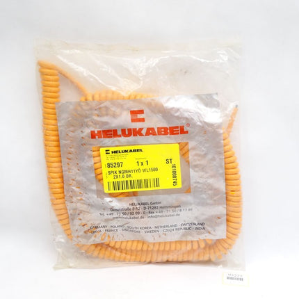 Helukabel 85297 PUR-Spiralkabel H05BQ-F orange 2 x 1 mm² WL 1500 mm / Neu OVP - Maranos.de