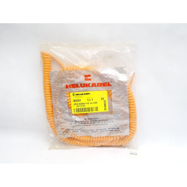 Helukabel 85297 PUR-Spiralkabel H05BQ-F orange 2 x 1 mm² WL 1500 mm / Neu OVP - Maranos.de
