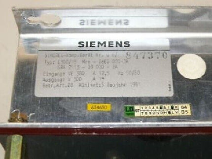 Siemens Simoreg 6RA2113-0DD20-2A / 6RA 2113-0D D20-2A / E300/15 Mre-GcE0 D20-2A - Maranos.de