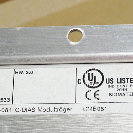 Sigmatek 12-002-081 C-DIAS Modulträger CMB081 HW:3.0 / Neu OVP - Maranos.de