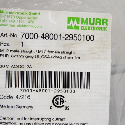 Murr Elektronik Kabel 7000-48001-2950100 / Neu OVP - Maranos.de