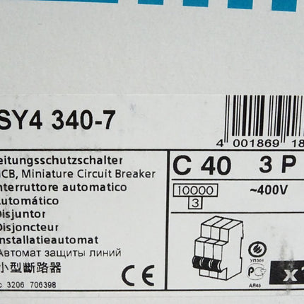 Siemens Leitungsschutzschalter 5SY4340-7 / Neu OVP - Maranos.de